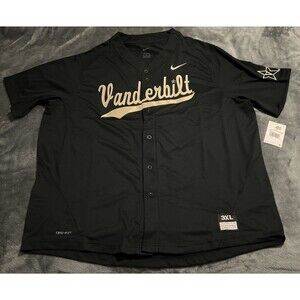 3XL Vanderbilt Commodores Nike Vapor Untouchable Elite Replica Baseball Jersey